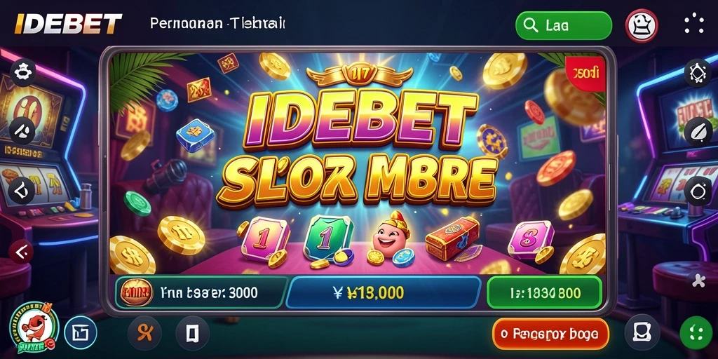Tampilan gameplay slot IDEBET dengan berbagai tema menarik.