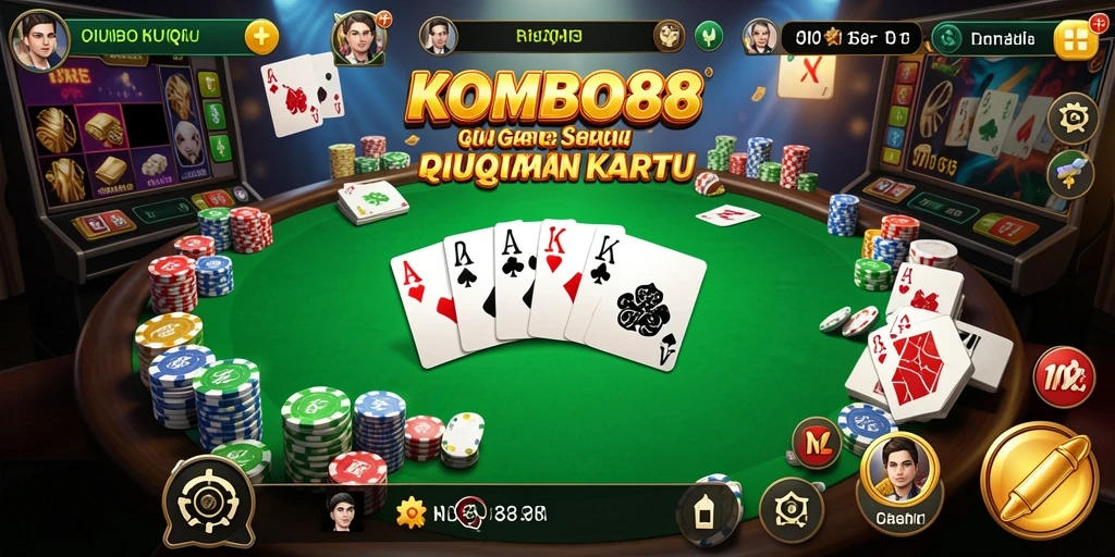 Tampilan seru dan menarik dari gameplay QiuQiu di KOMBO88.
