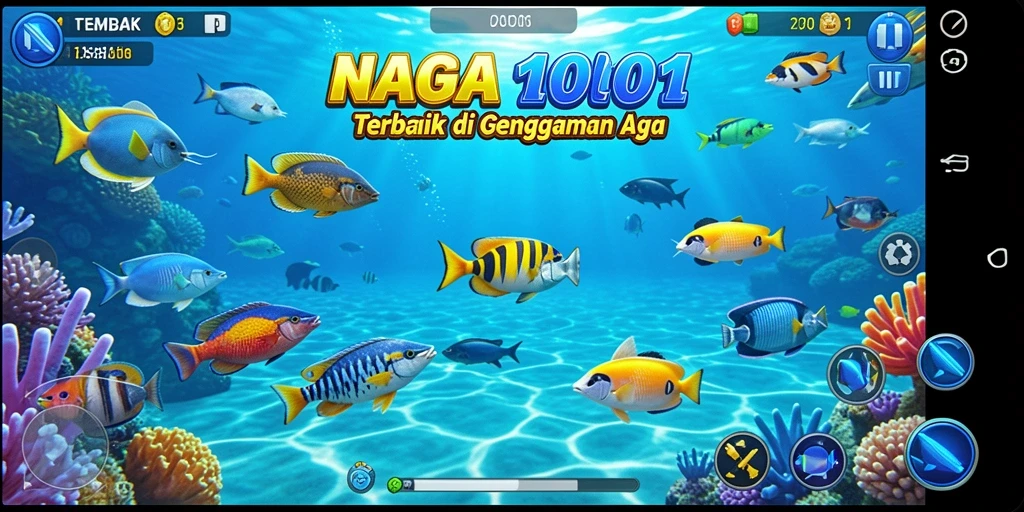 Gameplay Tembak Ikan yang seru dan penuh warna.