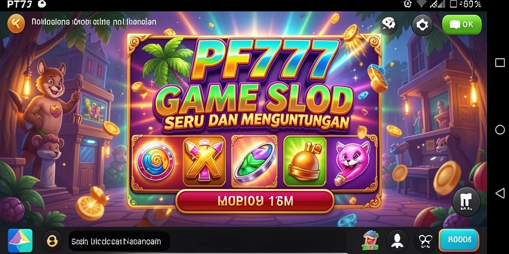 Tampilan gameplay PF777 yang penuh warna dan menarik.
